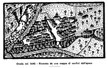  Pianta di Ovada nel 1648 - Disegno 