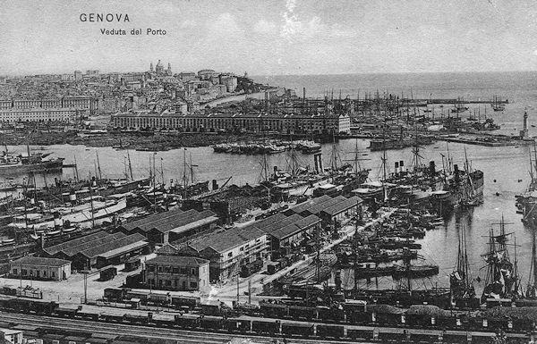 Porto di Genova nel 1900